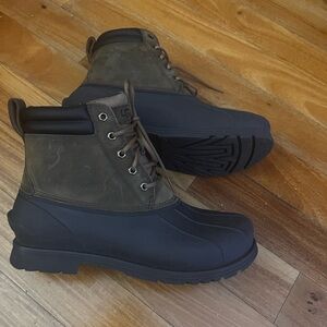 UGG Men's Black and Brown Weatherproof Boots